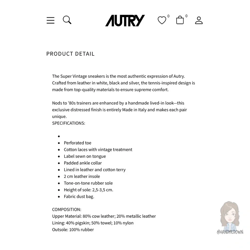 Autry Medalist Low Super Vintage Sneakers—White & Black Sliver